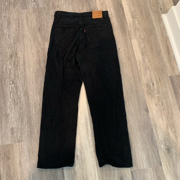 Levi's Black Straight Leg Jeans for Women - Picture 4 of 9